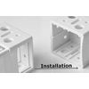 Generic 4pcs White Plastic Blind Brackets for 1" Headrail, Wall Mount, Blind Holder Bracket