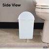 Superio 2.5 Gal Small Plastic Trash Can with Swing Top Lid – White