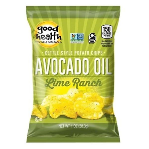 Good Health Kettle Style Potato Chips, Lime Ranch, 1 oz. Bag, Pack of 30