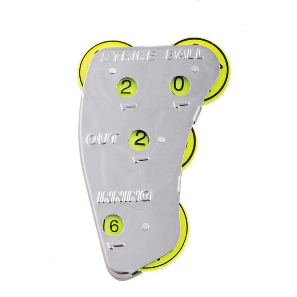 Champion Sports 4 Wheel Stainless Steel Umpire Indicator - Counts Strikes, Balls, Outs and Innings