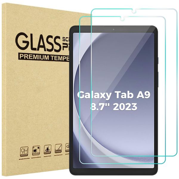 ProCase 2 Pack for Galaxy Tab A9 8.7 Inch 2023 Screen Protector X110/X115/X117, Tempered Glass Clear Film Guard for 8.7" Galaxy Tab A9 SM-X110/X115/X117