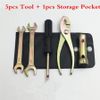 Motorcycle Spark Plug Spanner Wrench Socket Tool Bag Aluminum Replacement Kit