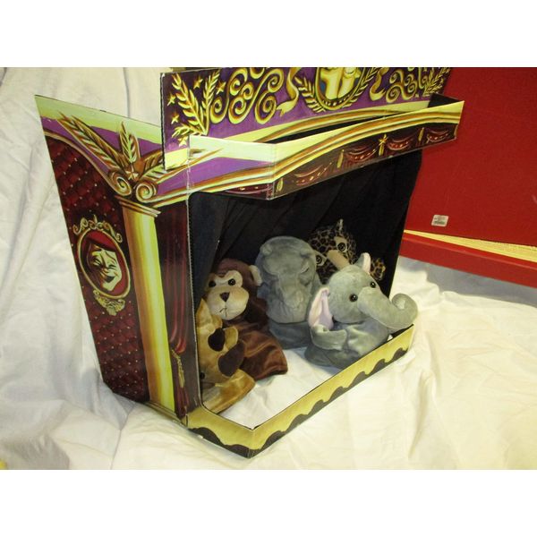 Family Puppet Theater Hand Puppets Zoo Animals with Stage by Restoration Hardwar