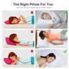 Cooling King Size Memory Foam Pillows with Zipper Adjustable Firmness 2 Pack