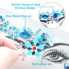 Cinvo Face Gems Glitter 3 Sets Temporary Tattoos Eyes Body Jewels Stickers Bling Rhinestone for Rave Festival Party Costume Event Carnival- Design A