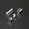 e-kanamono EPF-M15F-20 Cosmetic Screw Set (Brass), Flat Type, Chrome