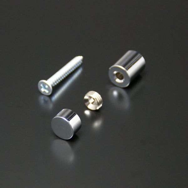 e-kanamono EPF-M15F-20 Cosmetic Screw Set (Brass), Flat Type, Chrome
