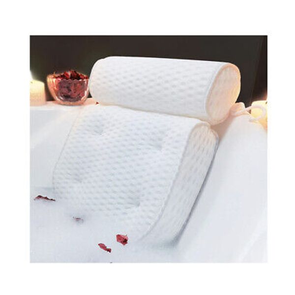 Luxury Bath Pillow, Ergonomic Bathtub Spa Pillow with 5D 5D Air Mesh Material