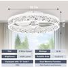 Modern Ceiling Fans with Lights and Remote, 19.7In Low Profile Ceiling Fan Flush