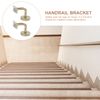 DOITOOL 6pcs Stair Handrail Bracket Wall Rail Bracket Pipe Rack Stainless Steel Armrest
