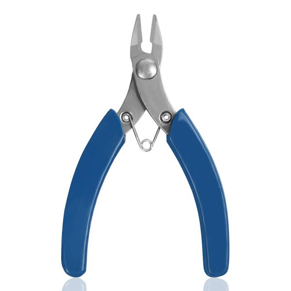 4”Micro Wire Cutter, Precision Flush Cutter,Professional Cable Soft Cutters,Strong and Sharp Side Cutting Pliers with Triangular Reset Spring, Ideal for Cuts Electrical Jewelry Processing ect(Blue)