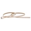 Damara Womens Elegant Slim Metal Keeper Prong Buckle Waist Belt,Beige