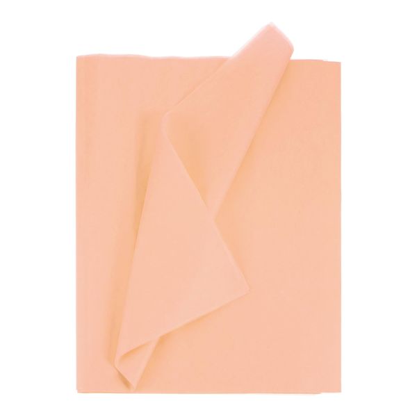Sourcing Map 24 Sheets Light Orange Tissue Paper, 14" x 20", Gift Wrapping, Craft & Art Projects