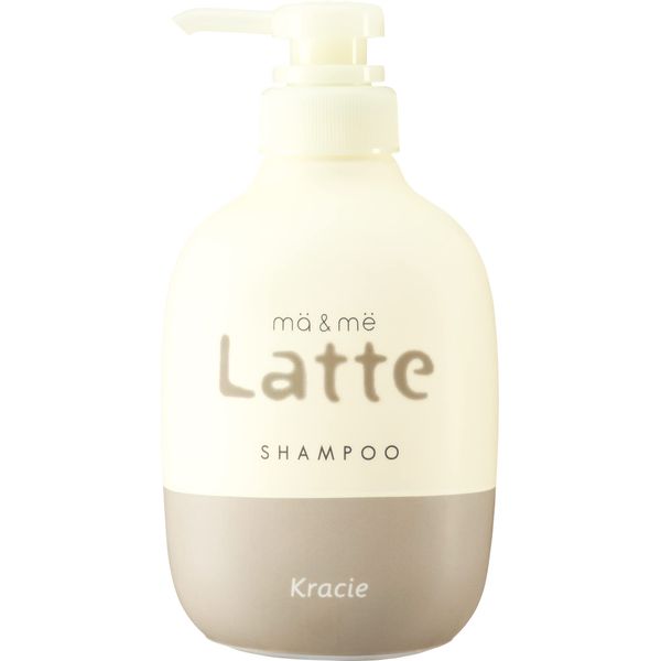 Mar & Me Latte Shampoo Pump, 16.2 fl oz (490 ml), Premium W Milk Protein Formulated (Apple & Peony Scent)
