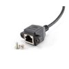 CablesOnline 1.5ft Cat5e RJ45 M/F Shielded Ethernet Network Screw Panel Mount Extension Cable, (U-P001H)