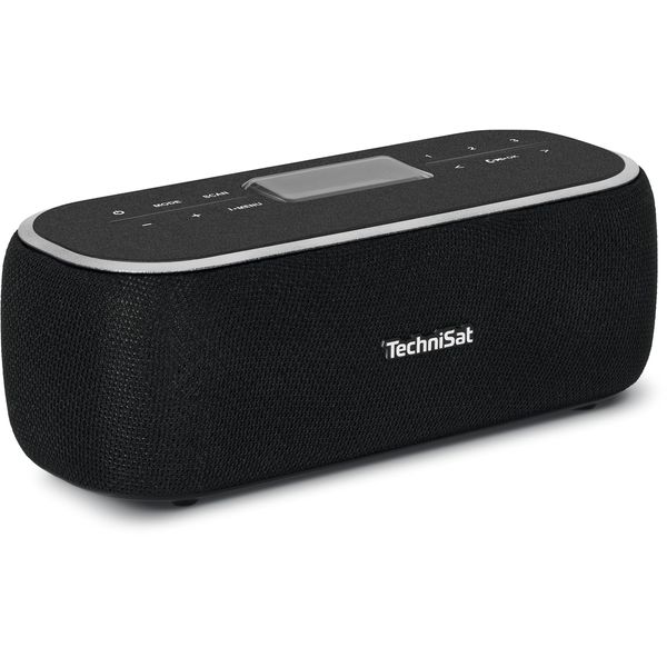 TechniSat DIGITRADIO BT 1 - tragbarer Bluetooth-Lautsprecher mit DAB+ Digitalradio (UKW, Uhr, Wecktimer, Favoritenspeicher, Freisprechfunktion, AUX-in, Direktwahltasten, Akku, 6 Watt) schwarz