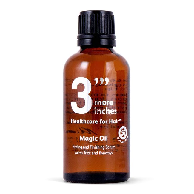 3'''More Inches Magic Oil 50ml - Styling and Finishing Serum - Smooths Frizz and Flyaways - For Glossy Healthy Hair - With Omega-Rich Plant Oils - Hair Care by Michael Van Clarke