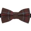 King & Priory Rust Brown & Red Check Bow Tie, Tweed, Tartan, Plaid