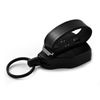 KEY-BAK SUPER48 SD 13oz. Locking Retractable Keychain, 36" Retractable Cord, Black Polycarbonate Case, Leather Duty Belt Loop, Oversized Split Ring