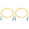 uxcell LSZH Singlemode Simplex Fiber Optic Patch Cable for SC/UPC to SC/APC Data Center Router Switch Transceiver 2 M Pack