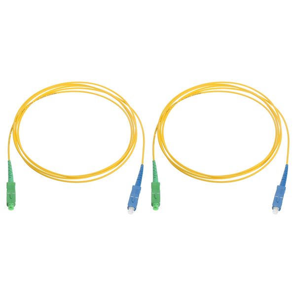 uxcell LSZH Singlemode Simplex Fiber Optic Patch Cable for SC/UPC to SC/APC Data Center Router Switch Transceiver 2 M Pack