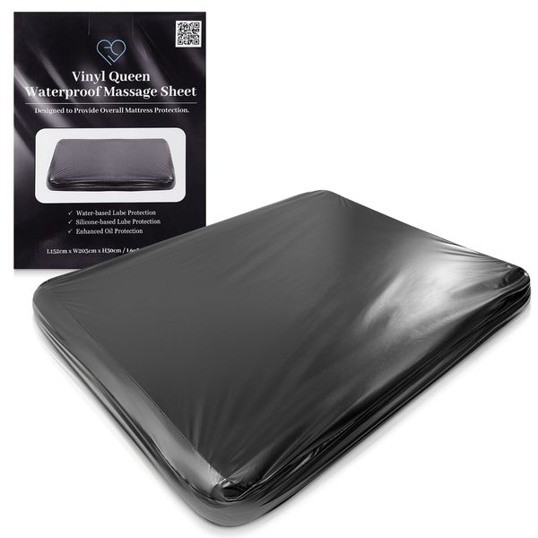 Vinyl Fitted Waterproof Sheet Queen Size Mattress Protector for Bed Wetting