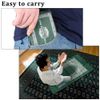 Pocket Travel Foldable Portable Waterproof Prayer Mat with Compass Black