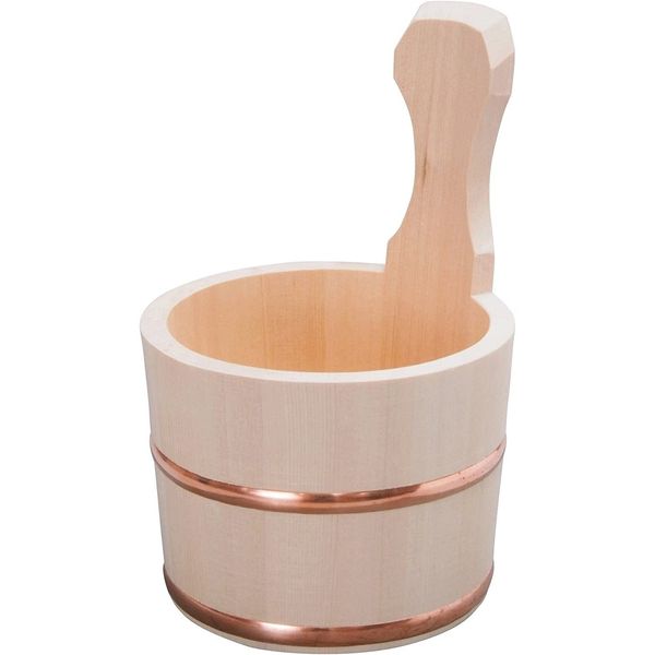 Umezawa Hinoki Bath Bucket (Japanese Cypress Bath Bucket With Handle)