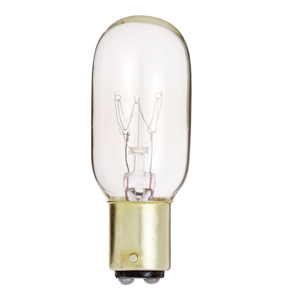 Satco S3906 130V DC Bayonet Base 15-Watt T7 Light Bulb, Clear