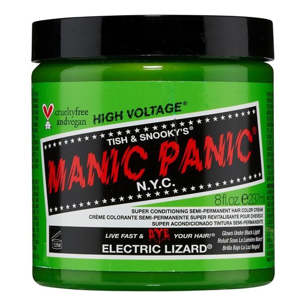 MANIC PANIC Electric Lizard Hair Dye - Classic High Voltage - Semi Permanent 8oz