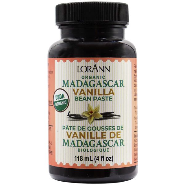 LorAnn Organic Madagascar Vanilla Bean Paste, 4 Ounce