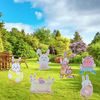 eBoutik - Easter Decorations - Easter Bunny & Easter Egg Colourful Décor For Children Easter Egg Hunts (Easter Garden Stakes Decor)
