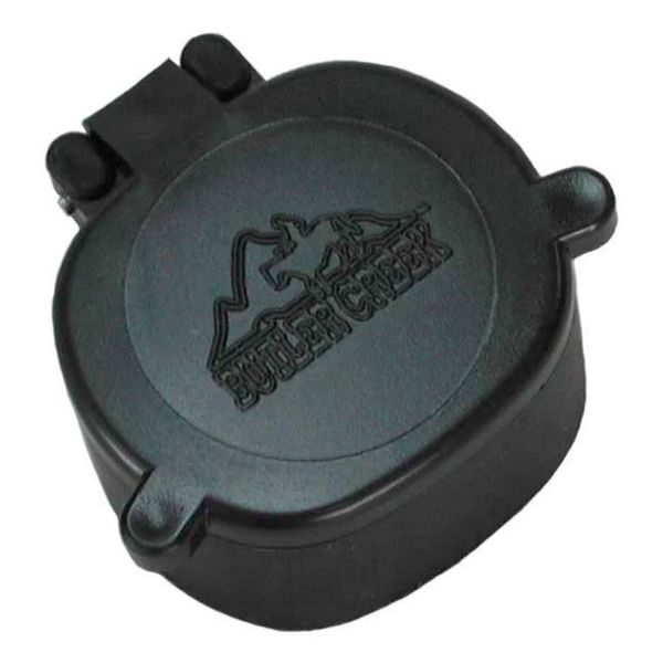 Butler Creek 43 Objective Flip Open Scope Cover , Black