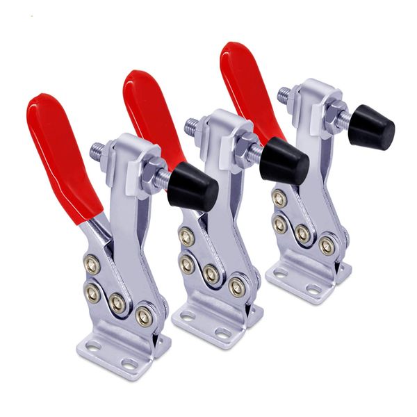 3PCS 225D 500lbs Holding Capacity Horizontal Toggle Clamp Quick-Release Horizontal Clamp,Crosscut Sled clamps for Woodworking,Hold Down Clamp for Welding & Drill Press Cam Clamp for Mechanic