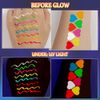 LOPHE Neon Liquid Eye Liner, 8 Colors Waterproof Smudgeproof Long Lasting Matte Eyeliner Set, Colorful Fluorescent Rainbow Eyeliner, Glow In UV Liner Pen, Eye Face Paint Makeup for Daily Halloween