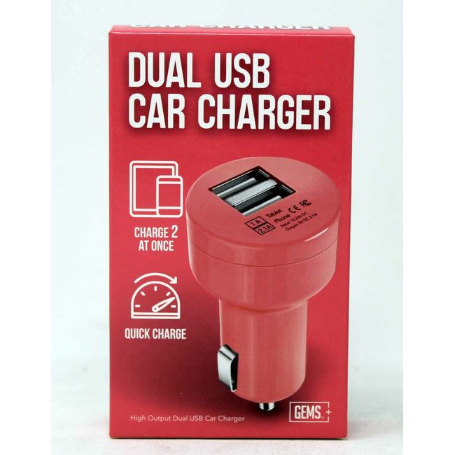 Gems Dual USB Car Charger Pink 1 Count