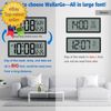 14.5'' Large Digital Wall Clock Battery Operated  Jumbo Numbers Temperature 
