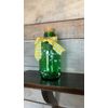 Handmade, customizable up-cycled green glass barrel solar lantern