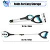 32in Folding Pick Up Tool Extend Grabber Trash Picker Garbage Reaching LED Stick