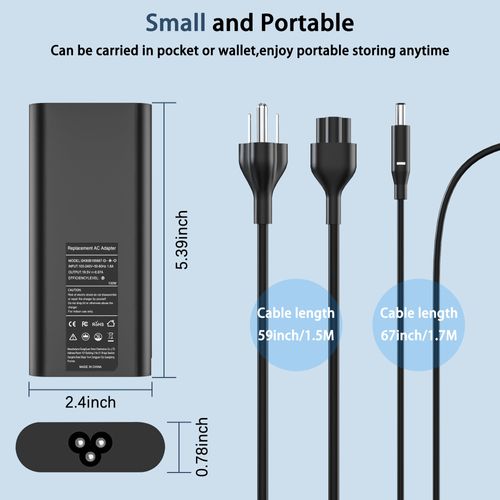 130W AC Charger Laptop Charger for Dell XPS 15 7590 9530 9550 9560 9570 Precision M3800 M2800 5510 5520 5530 5540 Inspiron 7347 7348 7459 Power Supply Cord