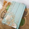 Walmsco Tablecloth White Shells Starfish Blue Wood Decor For Dining Room Kitchen Rectangular Table Cover 132 * 178cm