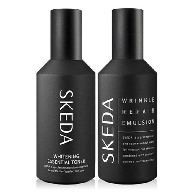 Skeda Men's Wrinkle Repair Emulsion 135ml + Whitening Essential Toner 135ml Set