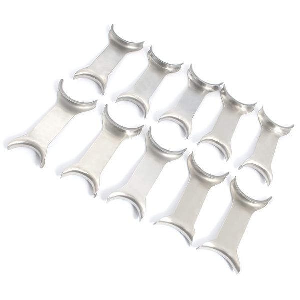 OdontoMed2011 10 PCS Cheek Retractor 4.5" Dental Orthodontics 2-Sided Stainless Steel Dental Instruments ODM