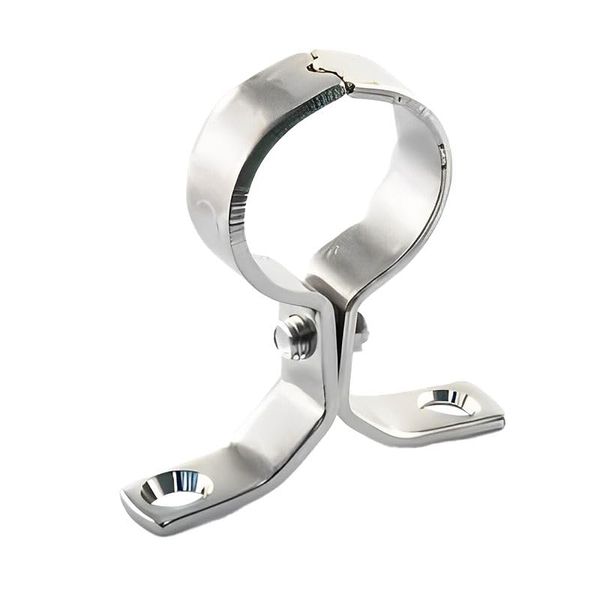 22mm Chrome Pipe Clip Bracket - Bag of 2