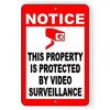 Metal Sign Warning 24 Hour Video Surveillance Camera CCTV  Protected Security