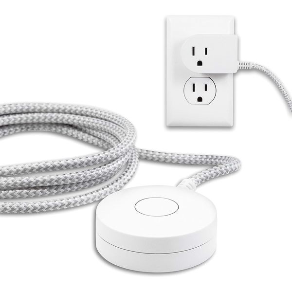 Grounded Plug with Braided Cord, 6 Ft Long Power Cable, On/Off Switch, for Ta...