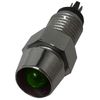 5 Pack of Universal 12V Green LED Lamp Dash Panel Pilot Indicator Light - Chrome