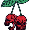 The Bleeding Skull Cherry Patch Embroidered Applique Badge Iron On Sew On Emblem