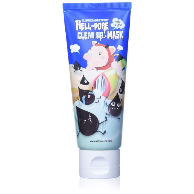 Elizavecca Milky Piggy Hell Pore Clean Up Mask 100ml/3.38 fl.oz. - Peel Off Mask, Charcoal Pore Strips, Pore Cleansing, Removes Dead Skin Cells, Removes Skin wastes , Pore Contraction