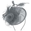 Aurora Collection Rose and Feather Disc in Grey, size: One Size